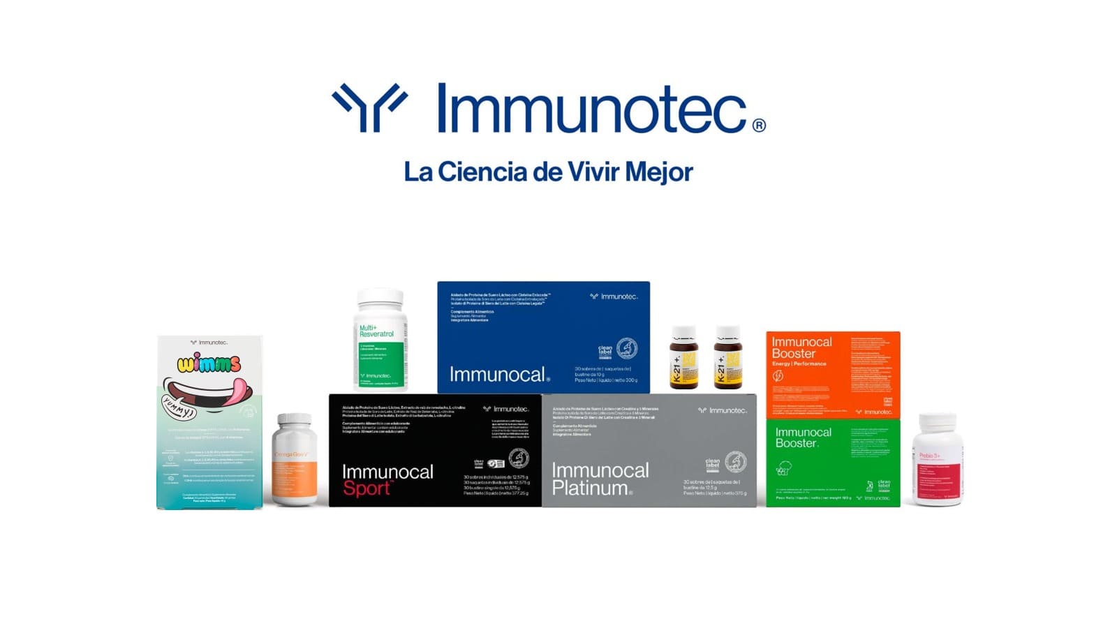 Gama de productos de suplementación Immunotec
